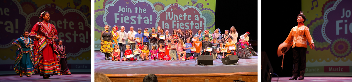 Students participating in the Join the Fiesta Hispanic Heritage Talent Show 