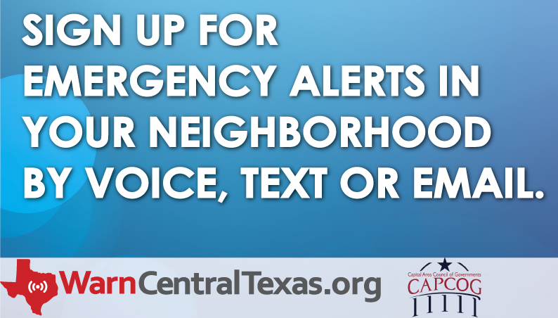 CAPCOG emergency message graphic 